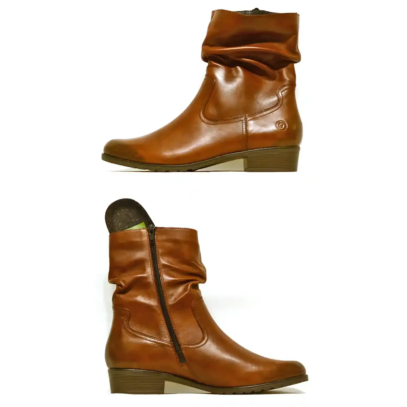 Sacapuce Bottes Bottines>CAROLA cuir marron clair