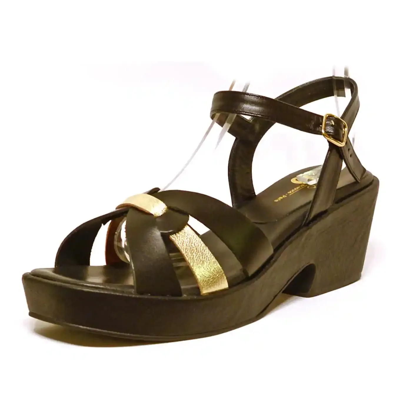 Sacapuce Sandales Habillées>CHICA cuir noir platine