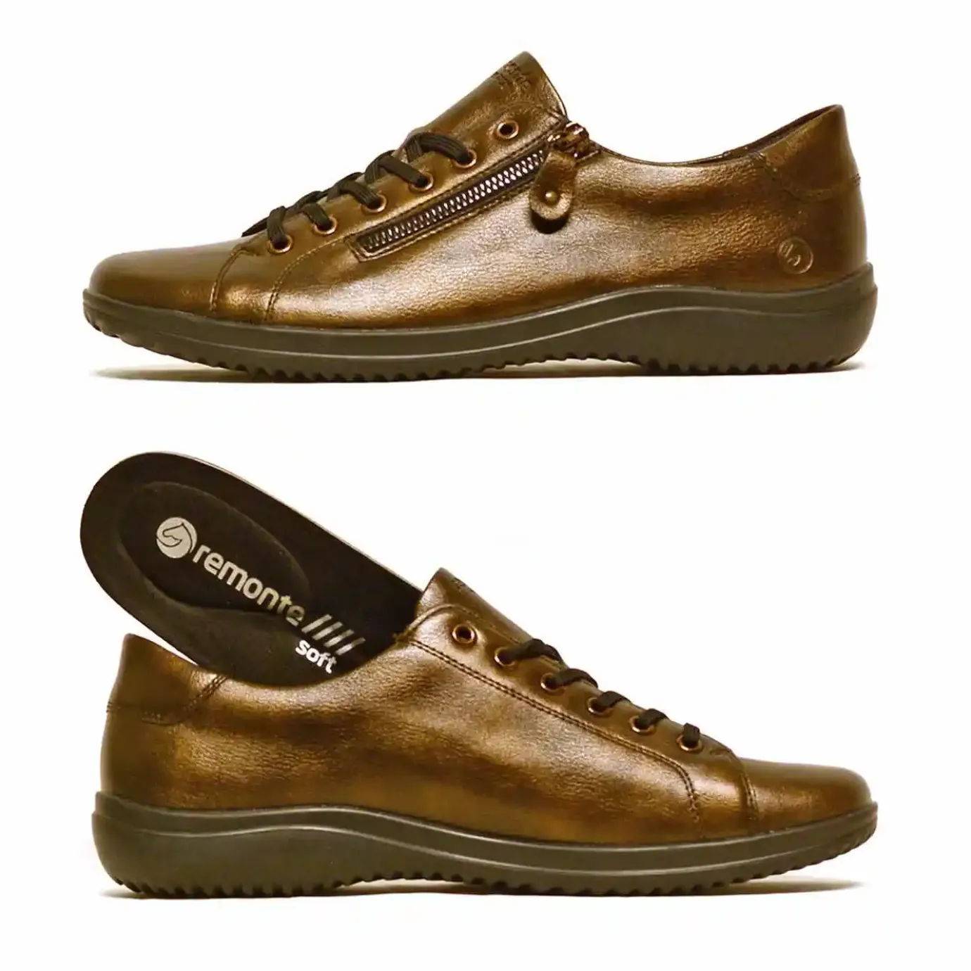 Sacapuce Sportswear Derbies>FATA cuir bronze