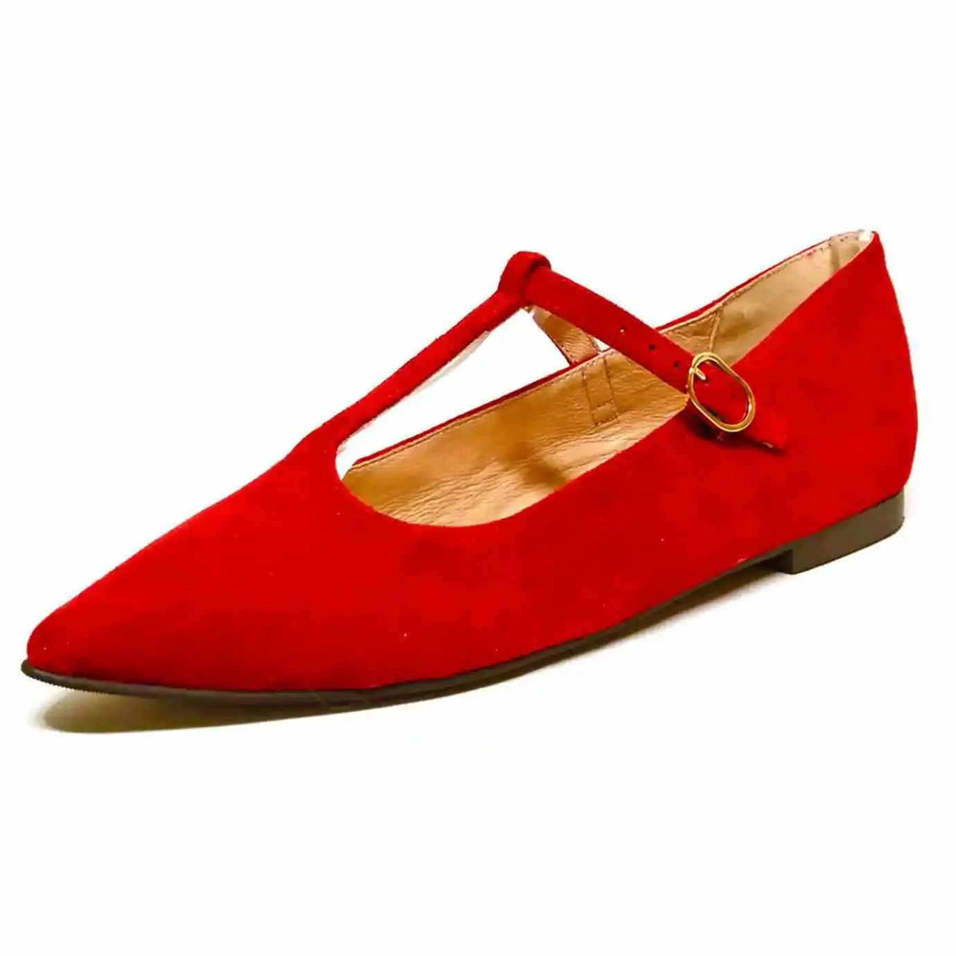 Sacapuce Ballerines>GIOVANNA velours rouge