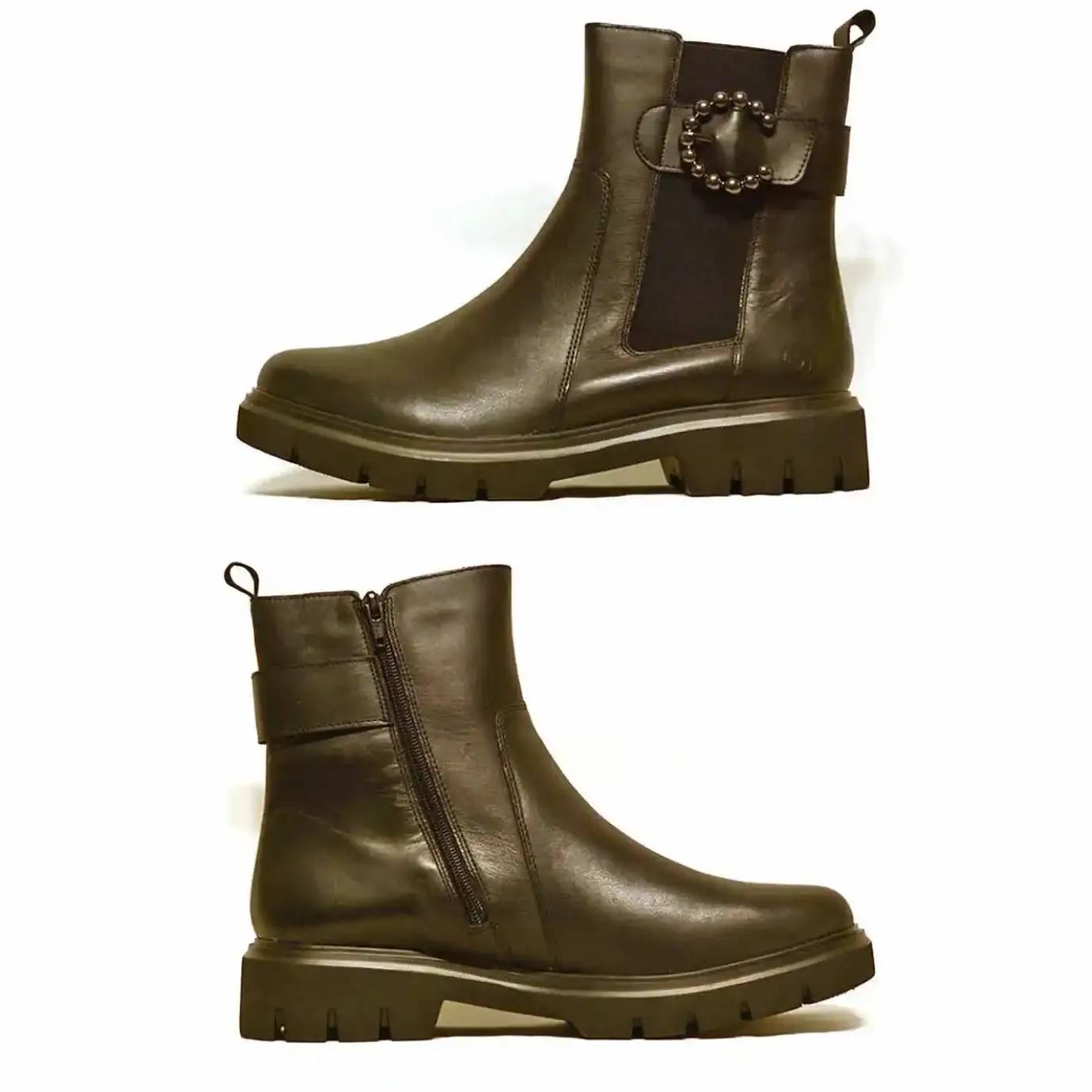 Sacapuce Bottes Bottines>LANETTE cuir noir