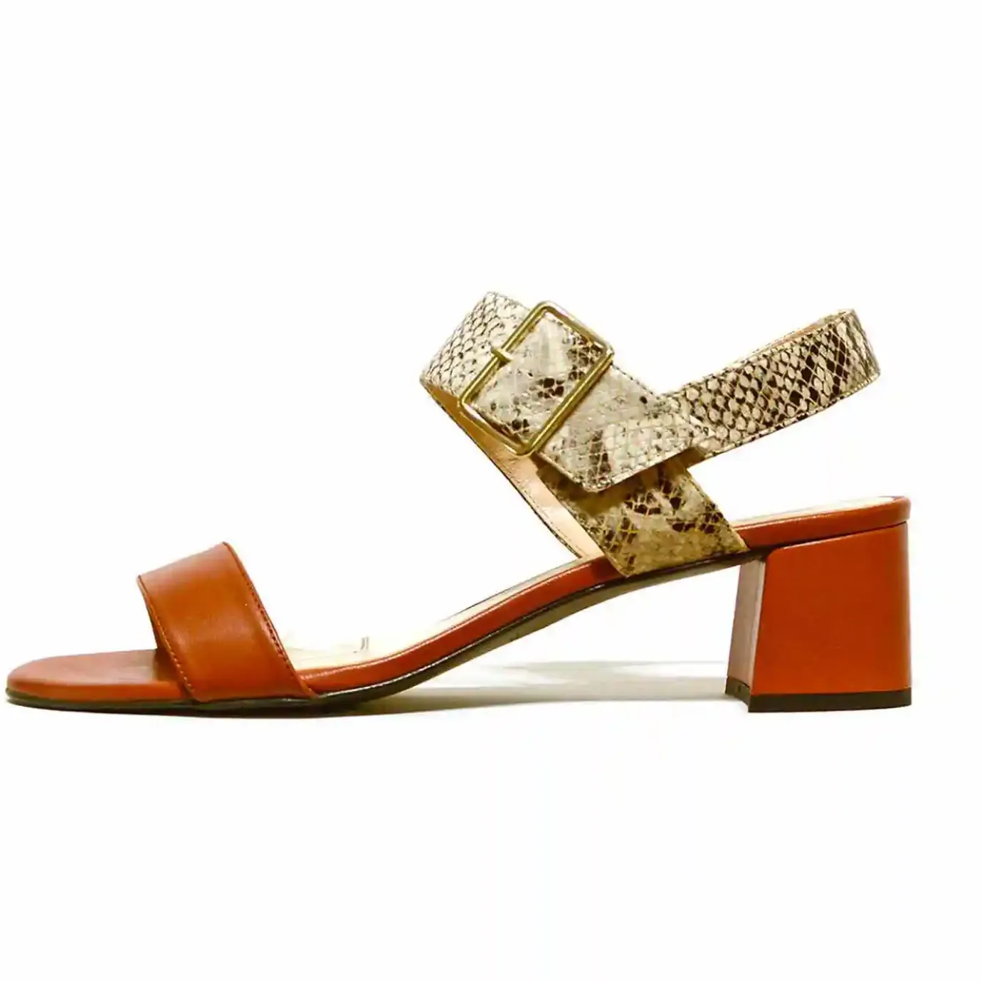 Sacapuce Sandales Habillées>MELISSA cuir marron serpent