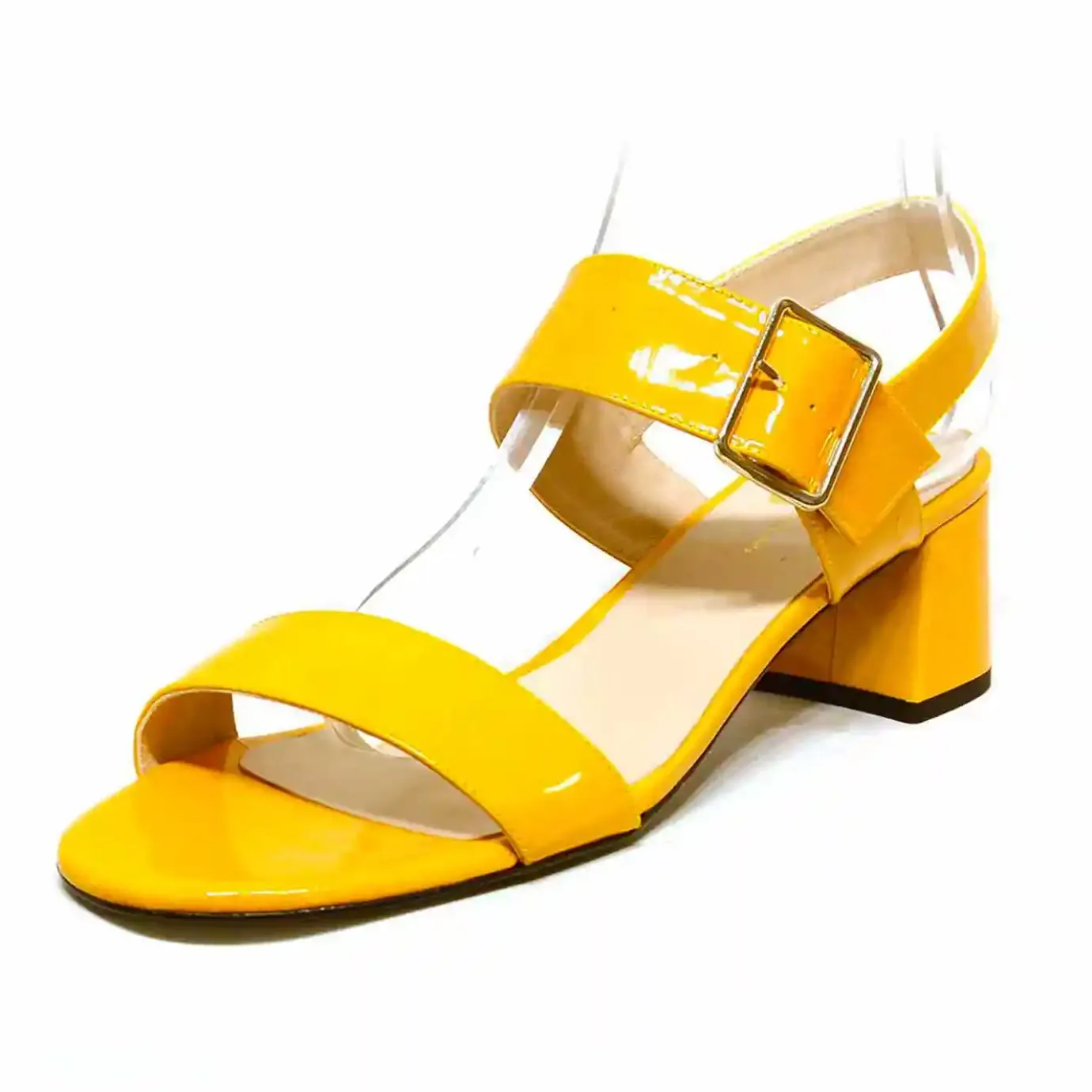 Sacapuce Sandales Habillées>MELISSA cuir verni jaune ocre