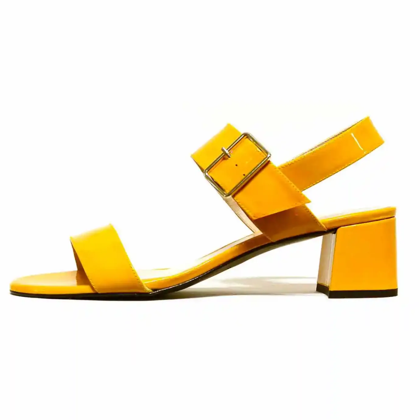 Sacapuce Sandales Habillées>MELISSA cuir verni jaune ocre