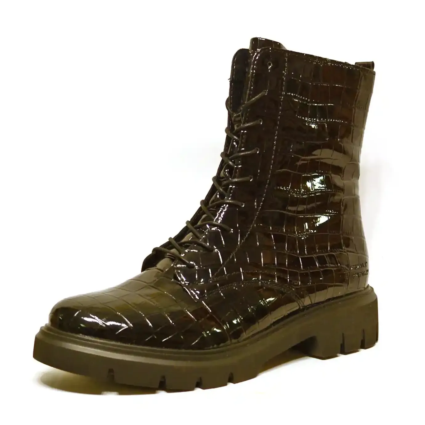 Sacapuce Bottes Bottines>UPPSALA vernis croco noir